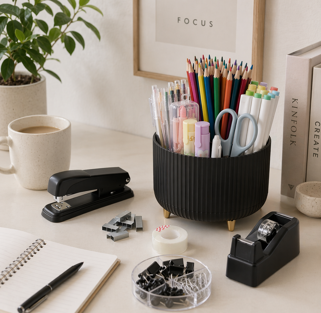 Stationery set with organizer that rotates - Sub Urban Decor
