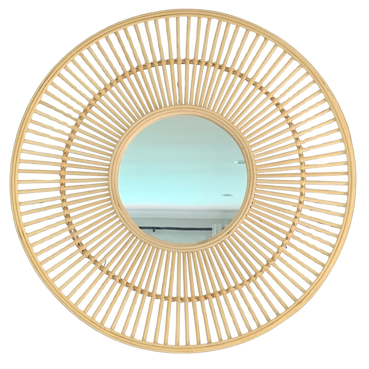 Boho Rattan Mirror - 60cm Diameter