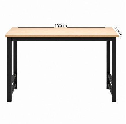 Student Desk Computer Workstation Black with Brown Top - Sub Urban Decor