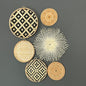6 Piece Wall Decor Sea Grass Woven Basket