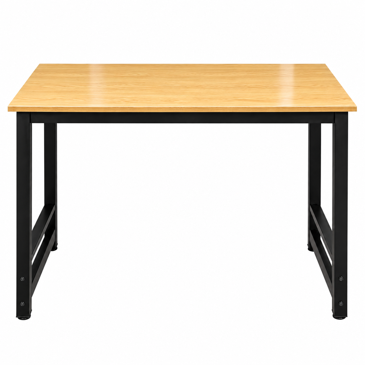 Student Desk Computer Workstation Black with Brown Top