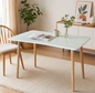 Home Office Student Desk Workstation contrast Top White - Sub Urban Decor