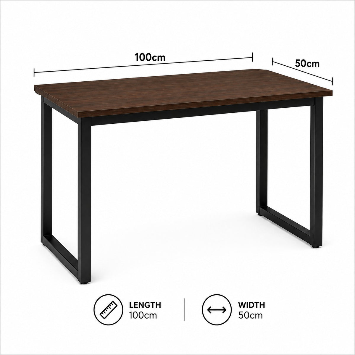 Small Black Desk 100cm for Home Office & Study | Sub Urban Decor