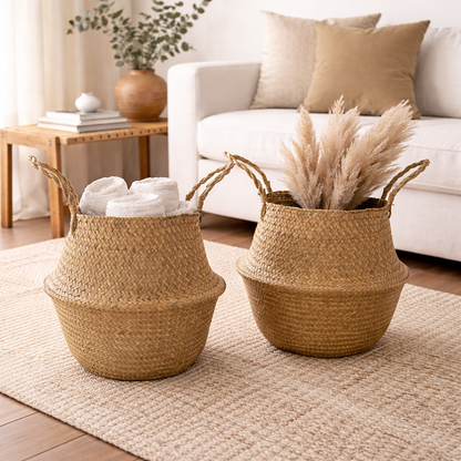 Large Seagrass Belly Basket - Sub Urban Decor