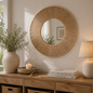 Boho String Framed Mirror - 60cm Diameter Home Decor - Sub Urban Decor