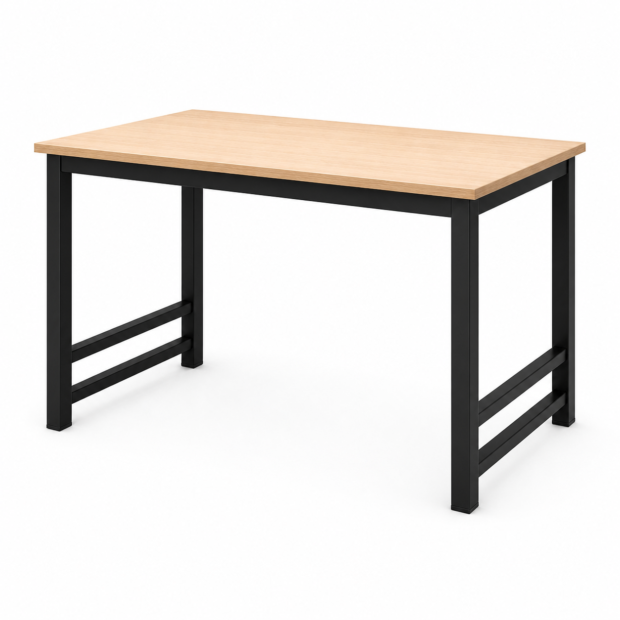 Student Desk Computer Workstation Black with Brown Top - Sub Urban Decor