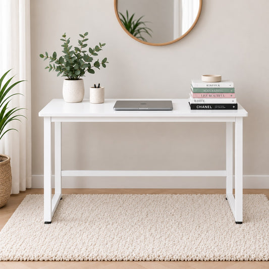Student Desk Computer Workstation White - Stylish Home Office Desk 120cm
