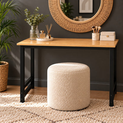 Wooden Desk with Black Metal Frame 100cm | Sub Urban Decor