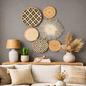 6 Piece Wall Decor Sea Grass Woven Basket - Sub Urban Decor