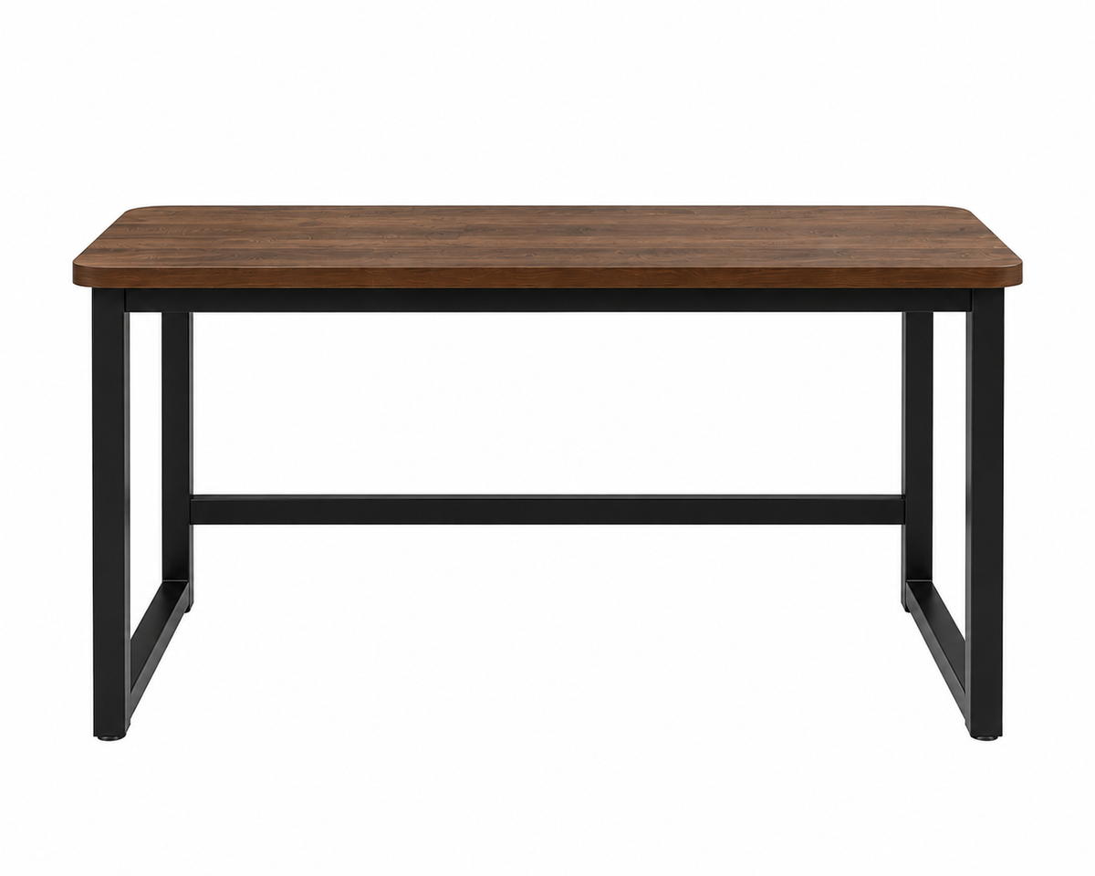 Student Desk Computer Workstation Black with Brown Top - Stylish Home Office Desk