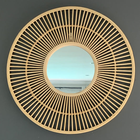 Boho Rattan Mirror - 60cm Diameter