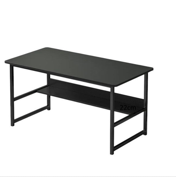Student Desk Computer Workstation with Shelf- 100cm Width Black