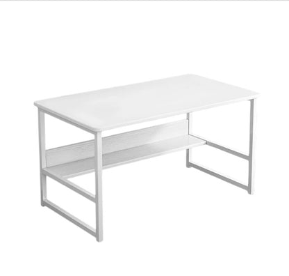 Student Desk Computer Workstation with Shelf- 100cm Width White