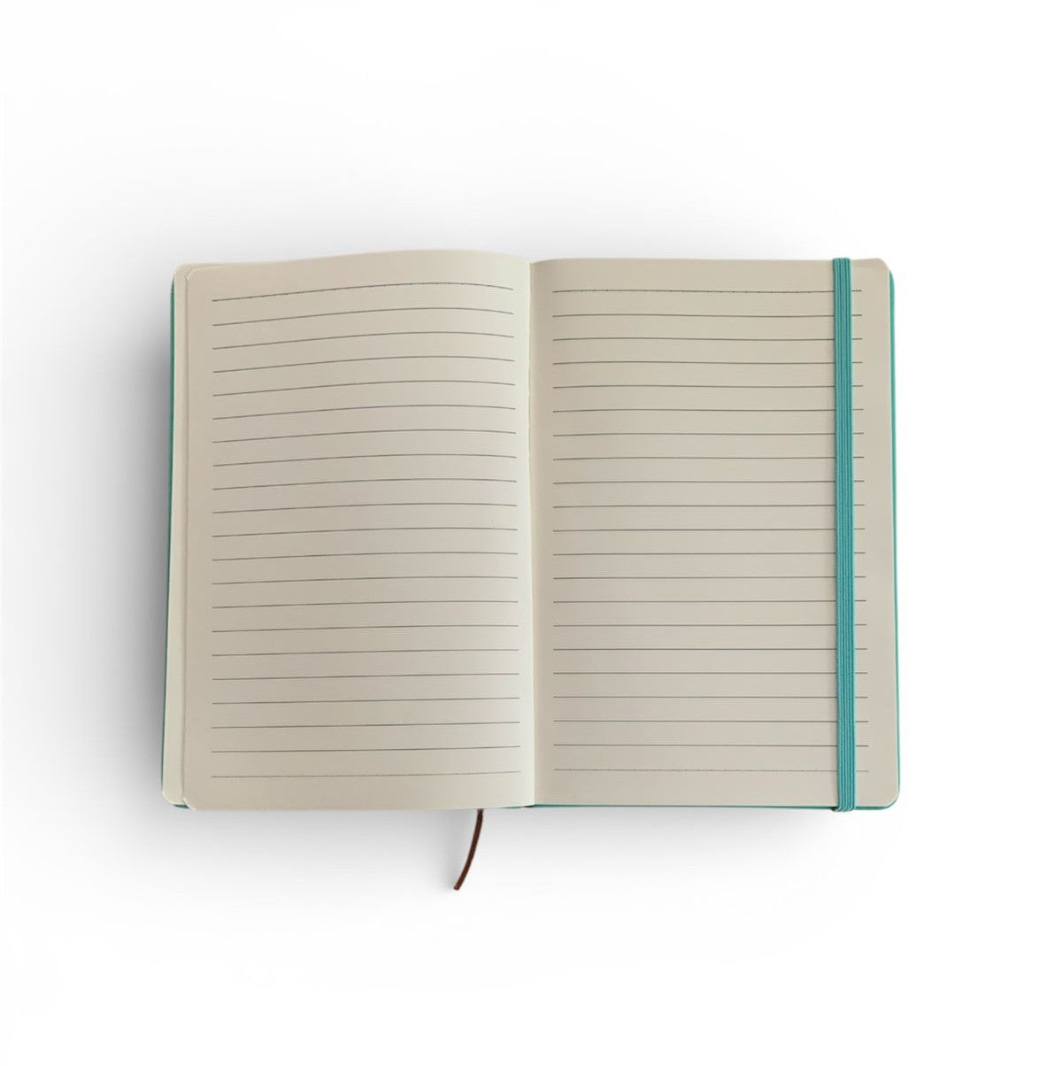 A5 Hardcover Notebooks with Ribbon Bookmarks, Jade Green, Lined Pages, Pack of 5 - Sub Urban Decor