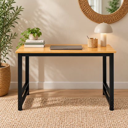Wooden Desk with Black Metal Frame 100cm | Sub Urban Decor