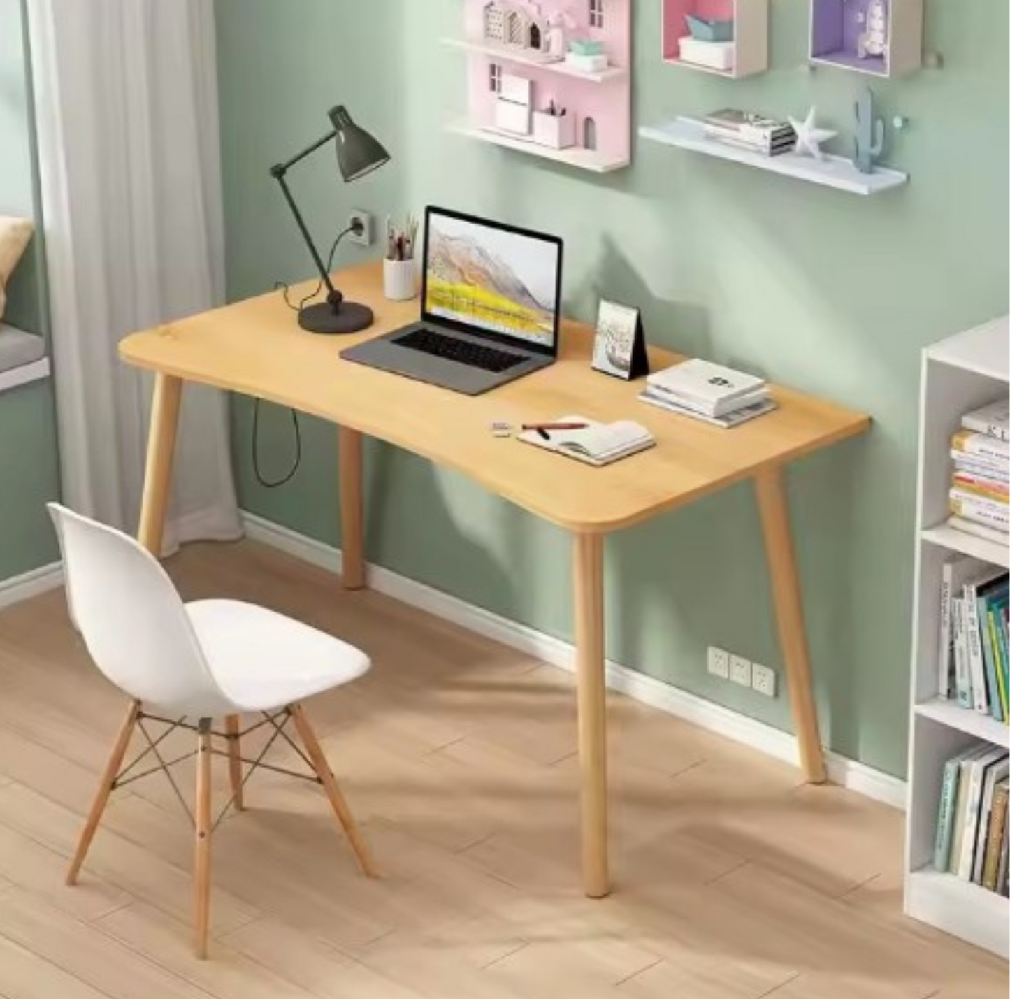 Curved Edged Student Desk Computer Workstation