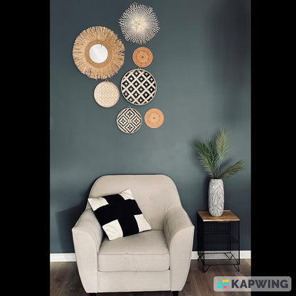 6 Piece Wall Decor Sea Grass Woven Basket